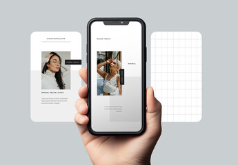 Modern Smartphone Mockup For Vertical Social Media Posts