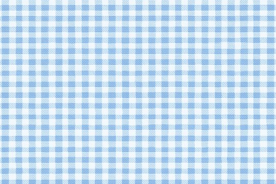Blue and white seamless checkered pattern background with a detailed woven fabric texture, concept for packaging design, textile printing and website backgrounds