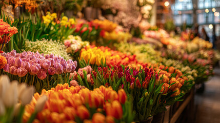 colourful tulips