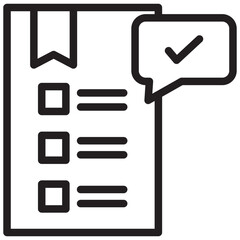 Fototapeta premium Notes Outline Icon