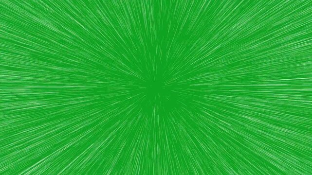 Bright speed of light seamless loop animation on green screen background. Warp drive- Warp speed hyperdive spaceflight. Cosmic light burst- Wormhole dazzling star trails inspired sci fi classics.