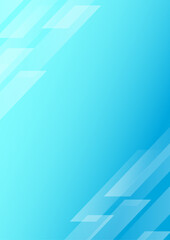 A4縦型 斜め青ラインの幾何学的なグラデーション背景 (ビジネス・テクノロジー) 水色	
