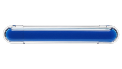 Blue gel ice pack isolated PNG, reusable cold compress for injuries and pain relief on transparent background