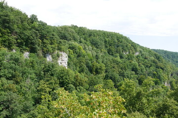 Fototapeta premium Schreckenfelsen in der Schwäbischen Alb bei Grabenstetten und Bad Urach