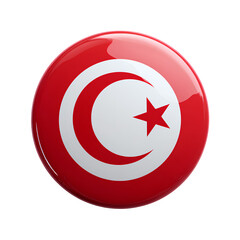Fototapeta premium Tunisia flag on transparent
