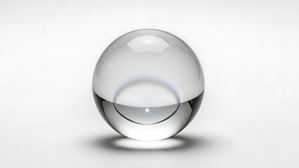 Glass Sphere on White Surface