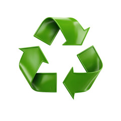a green recycling symbol on a black background