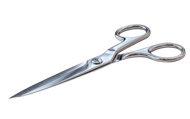 Obraz premium High quality metal scissors featuring ergonomic handles and precise blades suitable for tailoring and creative work isolated on transparent background PNG