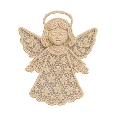 Naklejka premium PNG Delicate lace angel ornament