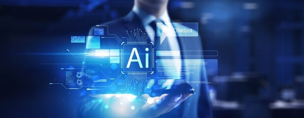 AI Chatbot and Advanced Machine Learning Technology Concept.