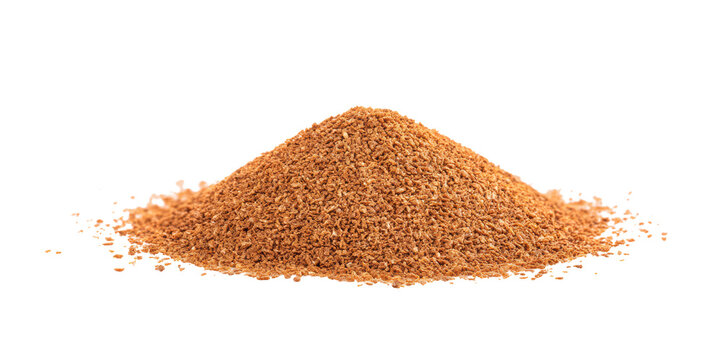 A Detailed Studio Shot of a Pile of Natural Granulated Chicory Root a Healthy Coffee Substitute Isolated on a Transparent Background.