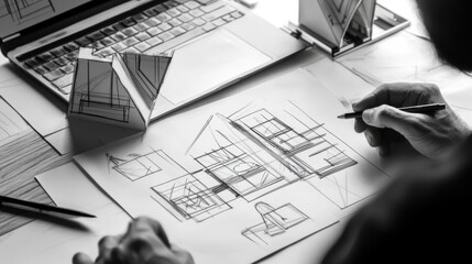 Architectural Creativity: Sketching and Conceptualizing Home Designs with Precision