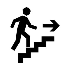 PNG Person climbing stairs icon.