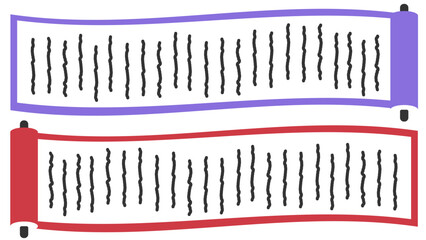 忍者の巻物をイメージした和風フレーム背景イラスト