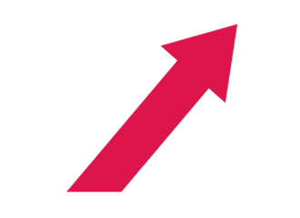 red arrow isolated on white or transparent background