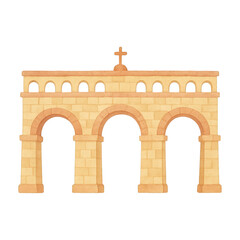 Fototapeta premium PNG Historic stone archway illustration.