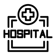 Obraz premium hospital building icon
