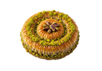 pistachio ring baklava dessert with toppings