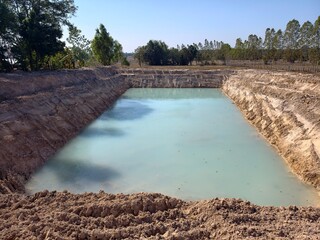 The reserve water source in the farmer's farm.