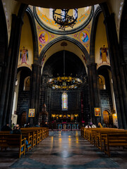 Gyumri, Armenia. Interior of the church temple, religion.