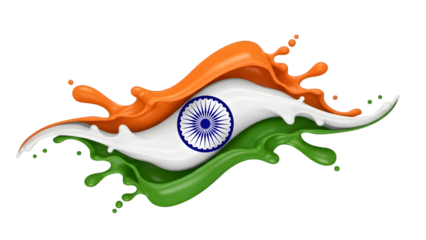 Republic day india celebrations with tricolor flag