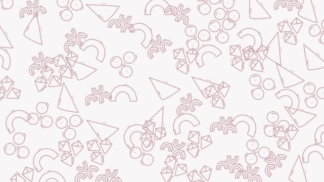Abstract geometric design with dots, arches, and triangles. Perfect for backgrounds, textiles, packaging, and modern graphic design projects.