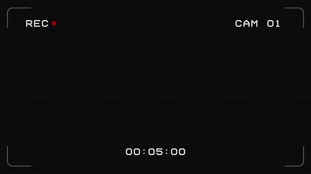 retro cctv screen with surveillance look animation