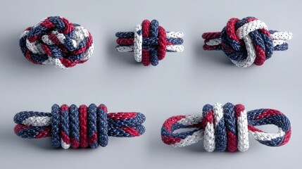 3D nautical knot tutorial set trustworthy and formal for instructional media