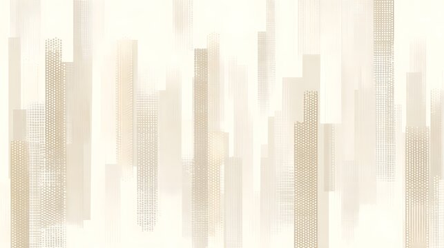 Modern abstract urban background with diverse geometric rectangles of varying opacity and subtle textural details evoking a minimalist skyline in soft beige and cream hues