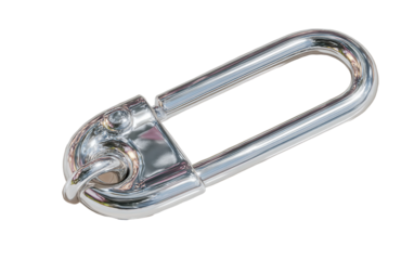 Classic metallic safety pin featuring a secure clasp ideal for tailoring clothing repair and craft applications isolated on transparent background PNG