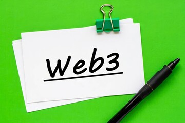 There is word card with the word Web3.