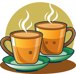 Tea or Chai cups vector illustration stock illustration