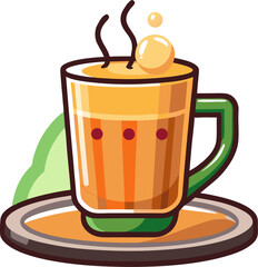 Traditional Indian chai Milk tea stock illustration