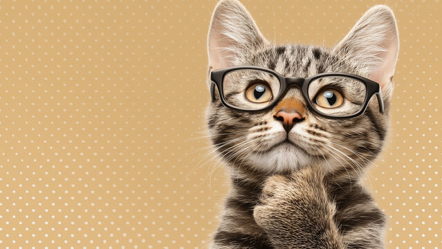 Thinking meme cat isolated on transparent background with copy space cat-meme_925