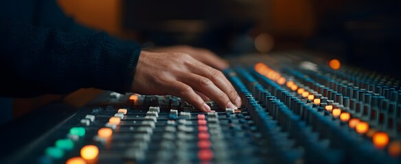 The audio mixer grabbing top-notch audio during the recording session