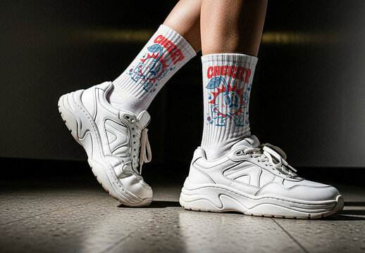Realistic Socks Mockup