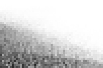 Abstract pixel mosaic texture on transparent background
