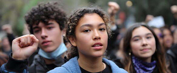 Youth activism sparks wildfire change in buzzing public demonstrations and gatherings.