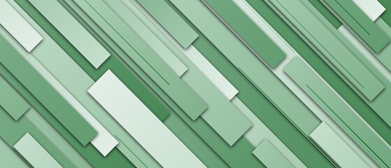 Abstract geometric background with overlapping green and teal diagonal rectangles