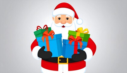 Santa Claus Delivering Christmas Gifts with a Festive Spirit.