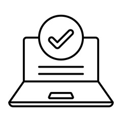 Laptop and checkmark icon