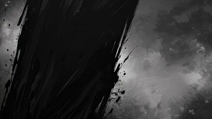 Grunge Forest Ink Illustration