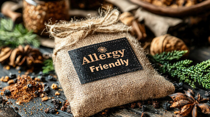 "Allergy Friendly" seal on a food product package