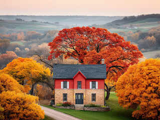 Obraz premium American farm landscape