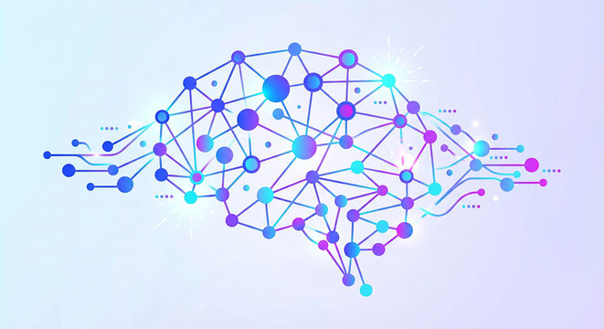 Artificial intelligence concept with digital brain network and circuit board connections - Powered by Adobe