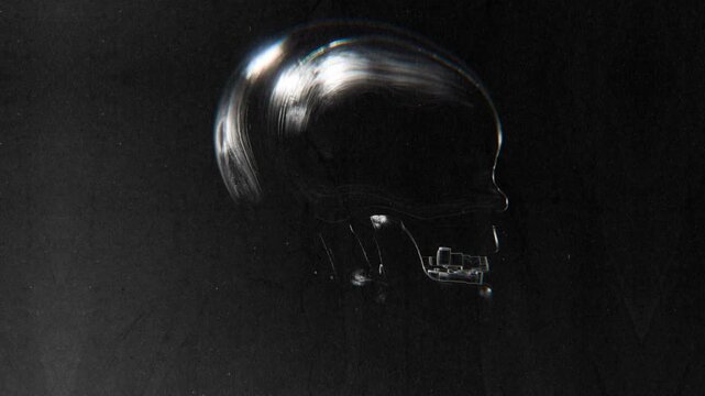 Cyber Skull Glitch Crash with Extreme Signal Error Seamless Loop