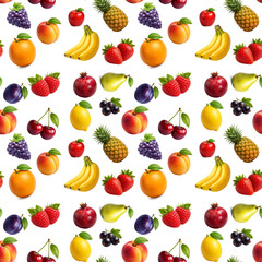 Seamless Fruit Pattern Background