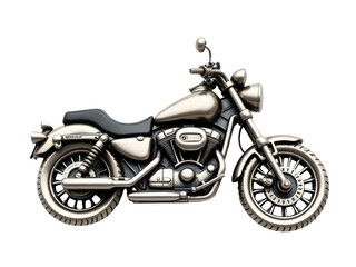 Fototapeta premium A close-up view of a motorcycle sitting on a white background