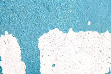 Textured Blue and White Wall with Distressed Paint Surface