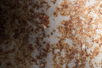 Close-Up View of Rusty Metal Surface with Unique Texture Patterns